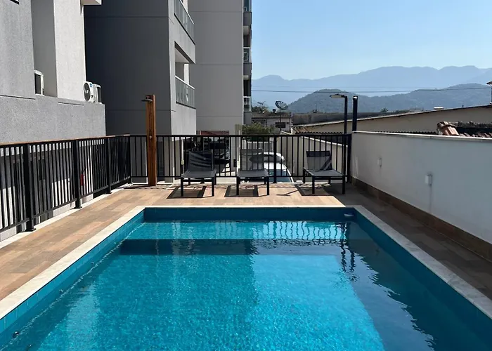 Apê Jardins 212 - Piscina, Churrasqueira, 2 Quartos a 600m da Orla Central Ubatuba